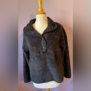 Spyder Black Soft Plush‎ Pullover Fleece Jacket Large New $159